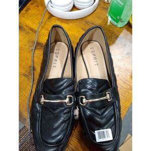 Esprit Women's Marissa Loafer Flat, Black PU, 10